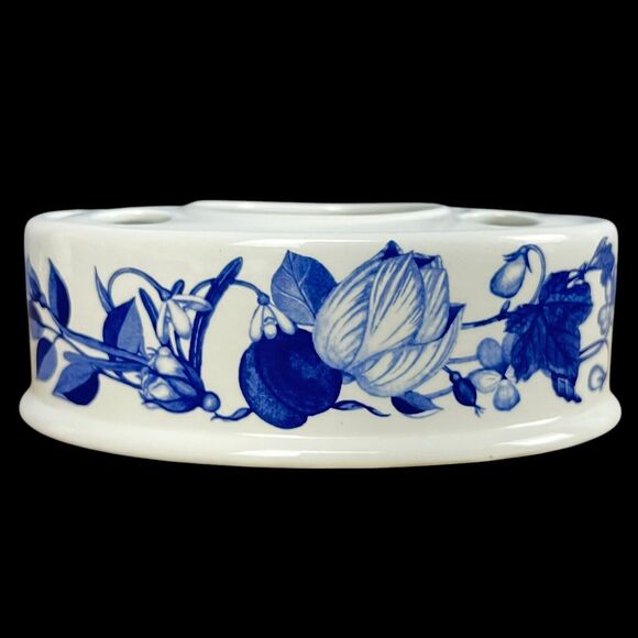 Vtg 1995 Portmeirion Harvest Blue Delft Toothbrush Holder Angharad Menna England - Picture 2 of 14